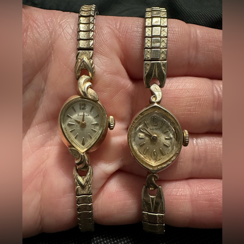 2 Vintage 10k Gold Plated Watches